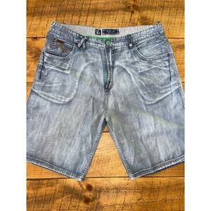 Mens LR Geans Blue Denim‎ Lightweight Cotton Shorts Pockets Size 38